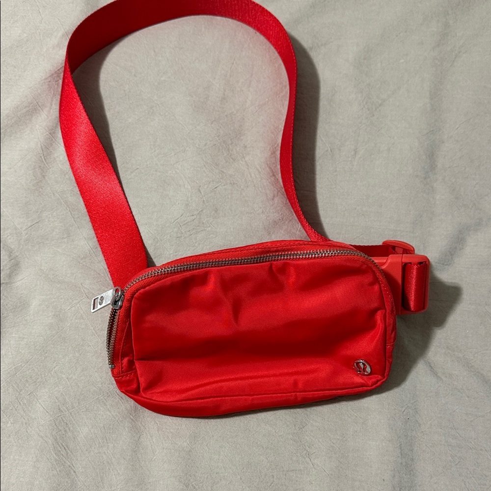 Red lululemon Belt Bag
